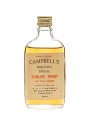 Tomintoul Special 100 Proof Bottled 1970s - Campbell's 5cl / 57%
