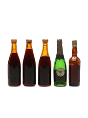 Gilbey's, Guinness & Pol Roger Novelty Bottles 5 x 1cl