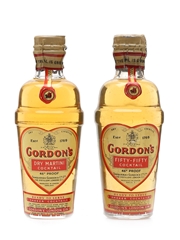 Gordon's Dry Martini & Fifty Fifty Cocktails Bottled 1950s - Spring Cap 2 x 5cl / 26%