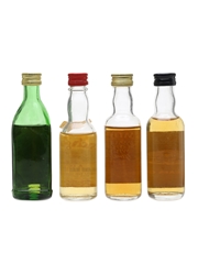 Glenfiddich, Inchgower, Tamdhu & Tomatin Bottled 1970s-1980s 4 x 4cl-5cl