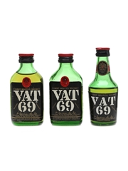 Vat 69 Bottled 1970s 3 x 5cl