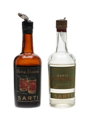Sarti Cherry Brandy & Fine Anisetta Bottled 1940s 2 x 8cl