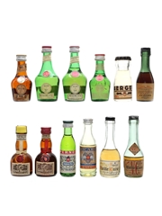Assorted French Liqueurs Benedictine, Grand Marnier, Pastis, Vieille Cure 12 x 2cl-5cl