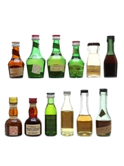 Assorted French Liqueurs Benedictine, Grand Marnier, Pastis, Vieille Cure 12 x 2cl-5cl