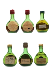 Assorted Armagnac Bottled 1950s-1960s - Chabot, Larressingle, Montesquiou, Malliac, Maravat 6 x 2.9cl-3cl