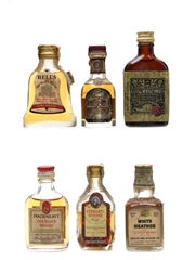 Assorted Blended Scotch Whisky Bottled 1960s-1970s - Bell's, Chivas Regal, Stewart's, White Heather 6 x 2.8cl-5cl