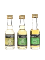 Chartreuse Green & Yellow Liqueurs Bottled 1990s 3 x 3cl