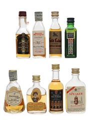 Assorted Blended Scotch Whisky Chivas Regal, Gold Label, Duncan Macgregor, Passport Scotch, President & Sandy Macdonald 8 x 2.8cl-5cl