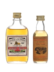 Glenlivet 100 Proof & Glenmorangie 10 Year Old Bottled 1970s 2 x 5cl