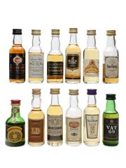 Assorted Blended Scotch Whisky Bannermans, Director's Choice, Grand Macnish, Kolme Leijonaa, LD, Rangers & Vat 69 12 x 4cl-5cl