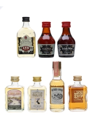 Assorted Whisky Liqueurs Celtic Crossing, Irish Mist, Lakeland, Stag's Breath & Southern Comfort 7 x 5cl