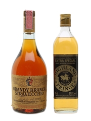 Branca Stravecchio Brandy & Highland Prince Whisky  70cl & 100cl