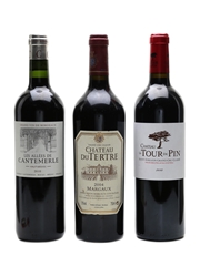 Assorted Bordeaux Wine Du Tertre, La Tour Du Pin, Les Allees De Cantemerle 3 x 75cl