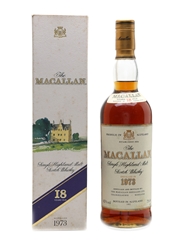 Macallan 1973 18 Year Old Bottled 1992 75cl / 43%