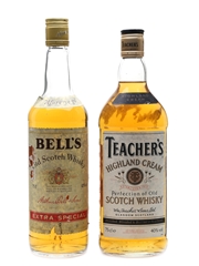 Bell's Extra Special & Teacher's Highland Cream Bottled 1980s 2 x 75cl / 40%