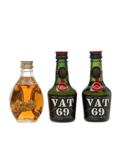 Haig's Dimple & Vat 69 Bottled 1960s 3 x 5cl