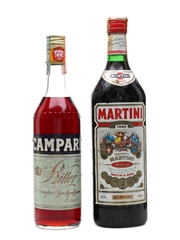 Campari Bitter & Martini Rosso Bottled 1990s 70cl &100cl