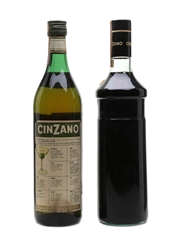 Cinzano Extra Dry & Vermouth Amaro Bottled 1970s 2 x 100cl