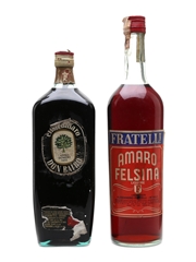 Don Bairo Elisir Amaro & Fratelli Amaro Felsina Bottled 1960s-1970s 2 x 100cl