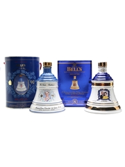 Bell's Ceramic Decanters Golden Wedding & 90th Birthday 70cl & 75cl
