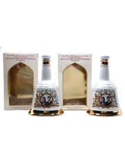 Bell's Ceramic Decanters Royal Wedding 1986 2 x 75cl / 43%