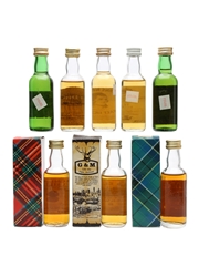 Assorted Blended Malt Whisky 8 x Miniature 