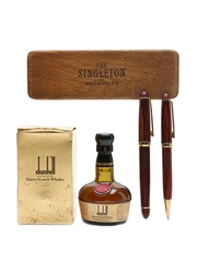 Dunhill Old Master Miniature and Singleton of Auchroisk Pencil Case 5cl 
