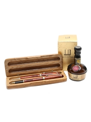 Dunhill Old Master Miniature and Singleton of Auchroisk Pencil Case 5cl 