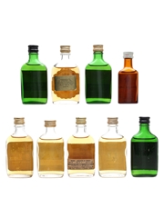 Assorted Scotch Whisky Bottled 1960s-1970s 9 x 3.2cl-4cl