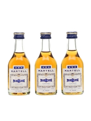 Martell 3 Star VS Bottled 1970s 3 x 5cl / 40%