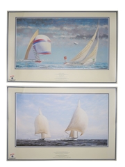 White Horse America's Cup 1987 J Steven Dews & John Worsley 60cm x 42cm