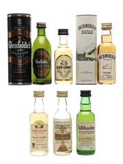 Assorted Single Malt Scotch Whisky Glenfiddich, Glen Grant, Inchmurrin, Tamnavulin-Glenlivet, Toberanrigh & Tullibardine 6 x 5cl / 40%