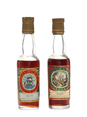 Gilbey's Demerara & Squadron Rum Bottled 1960s 2 x 5cl
