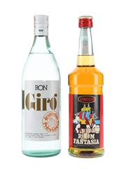 Checchi Rum Fantasia & Ron Giro Bottled 1980s-1990s 70cl & 100cl / 40%