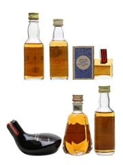 Assorted Blended Scotch Whisky Bottled 1970s - Bulloch Lade, McGibbon's, Highland Queen, President 6 x 1cl-5.6cl