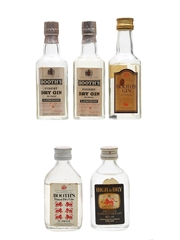 Booth's Bottled 1960s-1980s 5 x 5cl