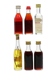 Assorted Italian Liqueurs Campari, Cynar, Strega & Zucca 6 x 3cl-4.5cl