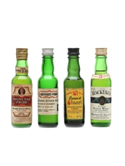 Assorted Blended Scotch Whisky Highland Pride, Hoffend's Prime, House Of Stuart & The Real Mackenzie 4 x 3.7cl-4.7cl