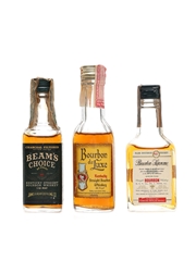 Beam's Choice, Bourbon De Luxe, Bourbon Supreme Bottled 1960s-1970s 3 x 4.7cl / 43%