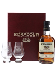 Edradour 10 Year Old Bottled 2000s - Glass Set 70cl / 40%