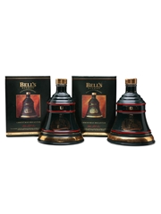 Bell's Ceramic Decanters Christmas 1992 & 1993 2 x 70cl / 40%