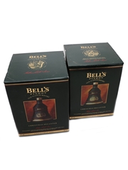 Bell's Ceramic Decanters Christmas 1992 & 1993 2 x 70cl / 40%