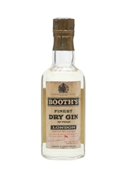Booth's Finest Dry Gin Bottled 1960s 15cl / 40%