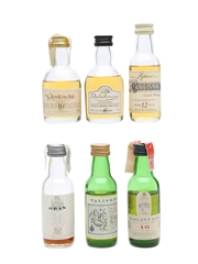 Assorted Single Malt Scotch Whiskies inc. Lagavulin White Horse 6 x Miniature / 43%