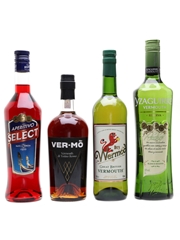 Assorted Aperitif & Vermouths Select, Ver-Mo, Wermod, Yzaguirre 4 x 70cl-100cl