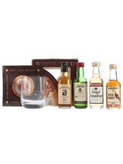Whiskies Of The World Aberlour, Jameson, Royal Canadian & Wild Turkey 4 x 5cl