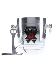 Moet & Chandon Bottle Opener & Ice Bucket  21.5cm x 8cm + 21cm x 18.5cm