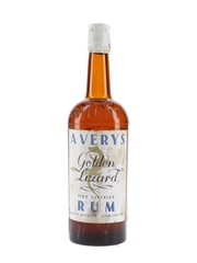 Golden Lizard Jamaica Rum Bottled 1960s - Averys 75cl