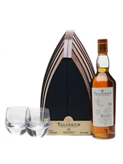 Talisker 1975 34 Year Old Boat Cabinet & Glencairn Crystal Glasses 70cl / 45.1%