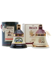 2 x Bell's Christmas Decanters 1990 & 1997
